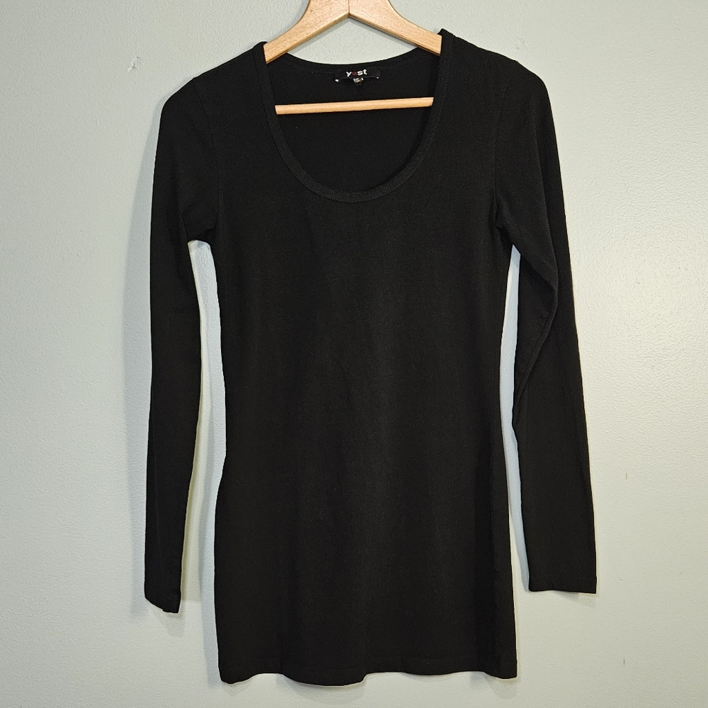 2/$10 Yest long black women's shirt